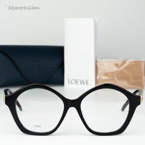 Loewe Men Eyeglasses Black Demo Round LW50053F CURVY 001 NEW AUTHENTIC